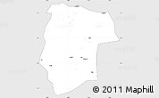 Silver Style Simple Map of Mogogh, single color outside