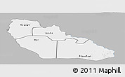 Gray Panoramic Map of Junglei, single color outside