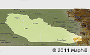 Physical Panoramic Map of Junglei, darken