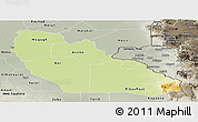 Physical Panoramic Map of Junglei, semi-desaturated
