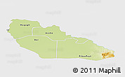 Physical Panoramic Map of Junglei, single color outside