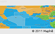 Political Shades Panoramic Map of Junglei