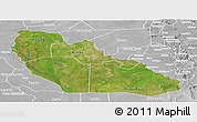 Satellite Panoramic Map of Junglei, lighten, desaturated