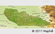 Satellite Panoramic Map of Junglei, physical outside