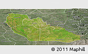 Satellite Panoramic Map of Junglei, semi-desaturated