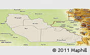 Shaded Relief Panoramic Map of Junglei, physical outside