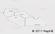 Silver Style Panoramic Map of Junglei, single color outside