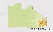 Physical 3D Map of Pibor Post, cropped outside