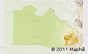 Physical 3D Map of Pibor Post, lighten