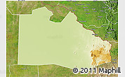Physical 3D Map of Pibor Post, satellite outside