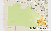 Physical 3D Map of Pibor Post, shaded relief outside