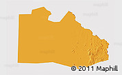 Political 3D Map of Pibor Post, cropped outside