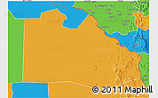 Political 3D Map of Pibor Post