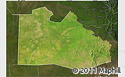 Satellite 3D Map of Pibor Post, darken
