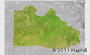 Satellite 3D Map of Pibor Post, lighten, desaturated