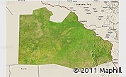 Satellite 3D Map of Pibor Post, shaded relief outside