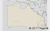 Shaded Relief 3D Map of Pibor Post, desaturated