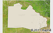 Shaded Relief 3D Map of Pibor Post, satellite outside