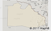 Shaded Relief 3D Map of Pibor Post, semi-desaturated