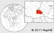 Blank Location Map of Pibor Post
