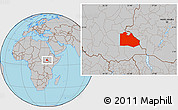 Gray Location Map of Pibor Post