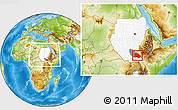 Physical Location Map of Pibor Post, highlighted country, highlighted parent region, within the entire country
