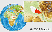 Physical Location Map of Pibor Post, highlighted parent region