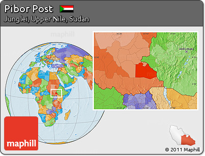 Political Location Map of Pibor Post