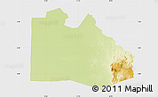 Physical Map of Pibor Post, single color outside