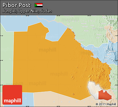 Political Map of Pibor Post, lighten