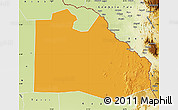 Political Map of Pibor Post, physical outside