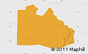 Political Map of Pibor Post, single color outside