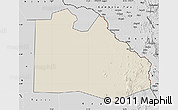 Shaded Relief Map of Pibor Post, desaturated