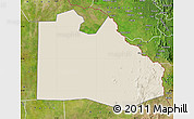 Shaded Relief Map of Pibor Post, satellite outside