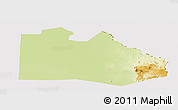 Physical Panoramic Map of Pibor Post, cropped outside