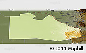 Physical Panoramic Map of Pibor Post, darken