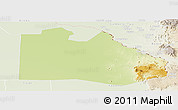 Physical Panoramic Map of Pibor Post, lighten