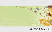 Physical Panoramic Map of Pibor Post