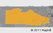 Political Panoramic Map of Pibor Post, desaturated
