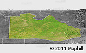 Satellite Panoramic Map of Pibor Post, desaturated