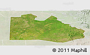 Satellite Panoramic Map of Pibor Post, lighten