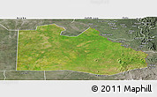 Satellite Panoramic Map of Pibor Post, semi-desaturated