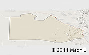 Shaded Relief Panoramic Map of Pibor Post, lighten