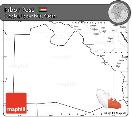 Blank Simple Map of Pibor Post