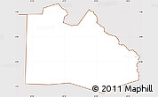 Classic Style Simple Map of Pibor Post, cropped outside