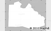 Gray Simple Map of Pibor Post, single color outside