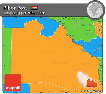 Political Simple Map of Pibor Post