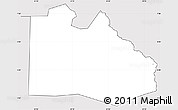 Silver Style Simple Map of Pibor Post, cropped outside