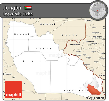 Classic Style Simple Map of Junglei
