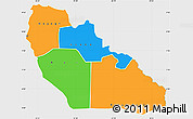 Political Simple Map of Junglei, single color outside